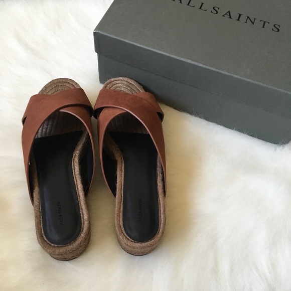 All Saints Rick Brick Red Harlem Espadrilles NIB - Picture 3 of 6